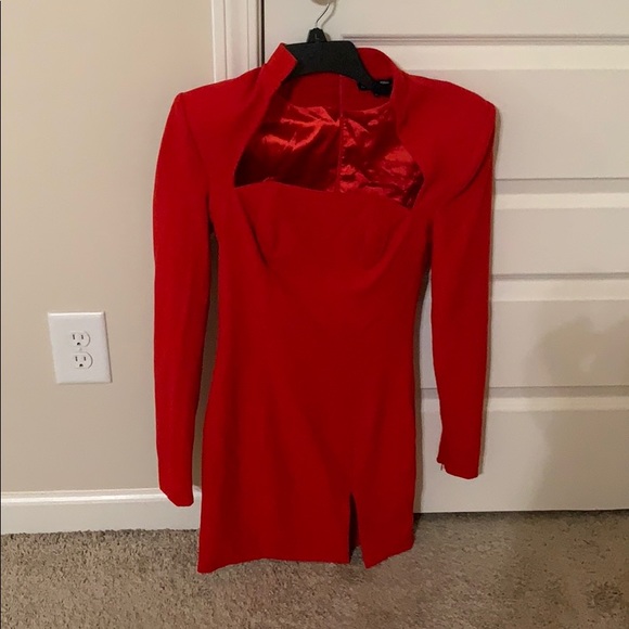 Red Mini Dress - Picture 2 of 4